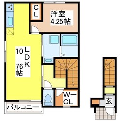 ソラーレ渡邉Ｂの物件間取画像